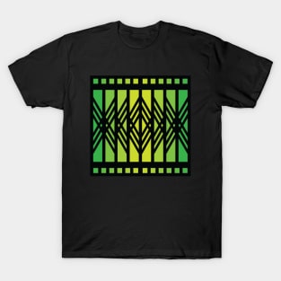 “Dimensional Bridge” - V.6 Green - (Geometric Art) (Dimensions) - Doc Labs T-Shirt